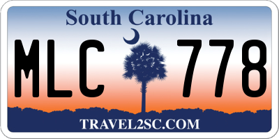 SC license plate MLC778