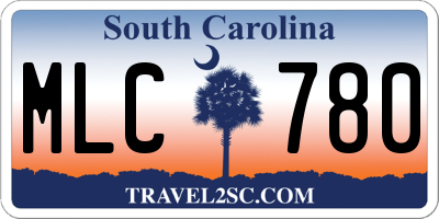 SC license plate MLC780