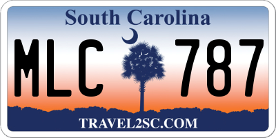 SC license plate MLC787