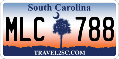 SC license plate MLC788