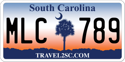SC license plate MLC789