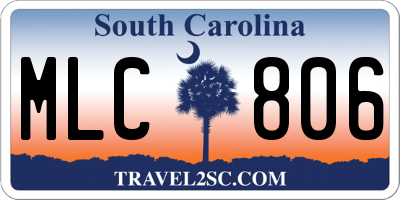 SC license plate MLC806