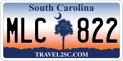 SC license plate MLC822