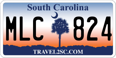SC license plate MLC824