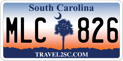 SC license plate MLC826