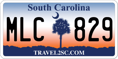 SC license plate MLC829