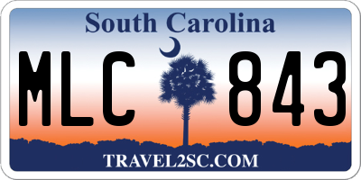 SC license plate MLC843