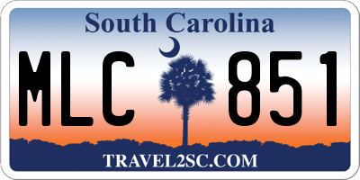 SC license plate MLC851