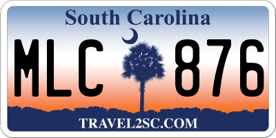 SC license plate MLC876