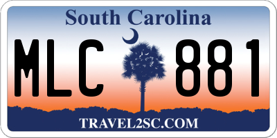 SC license plate MLC881