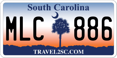 SC license plate MLC886