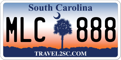 SC license plate MLC888