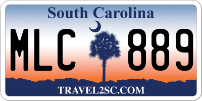 SC license plate MLC889