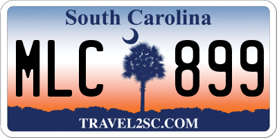 SC license plate MLC899
