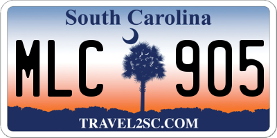 SC license plate MLC905
