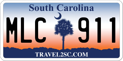 SC license plate MLC911