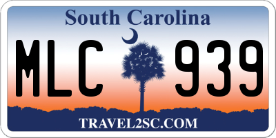 SC license plate MLC939
