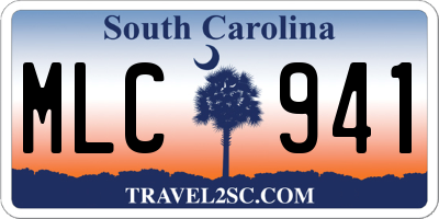 SC license plate MLC941