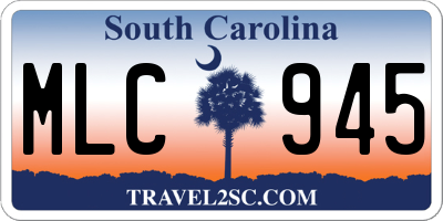 SC license plate MLC945