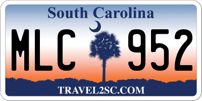 SC license plate MLC952