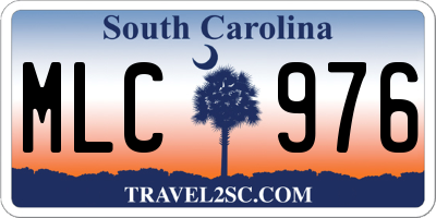 SC license plate MLC976