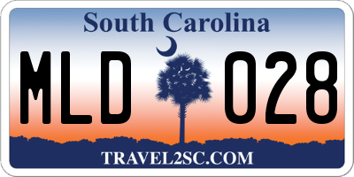 SC license plate MLD028