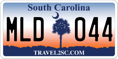 SC license plate MLD044