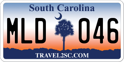 SC license plate MLD046