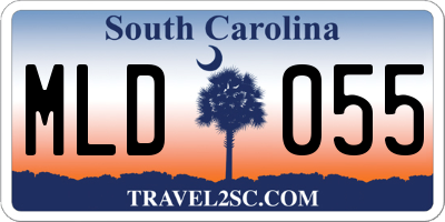 SC license plate MLD055