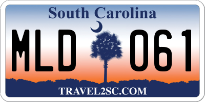 SC license plate MLD061