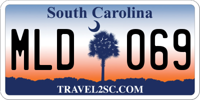SC license plate MLD069