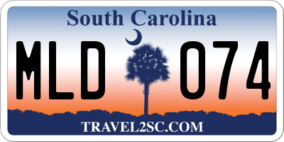 SC license plate MLD074