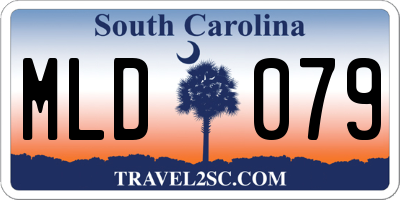 SC license plate MLD079
