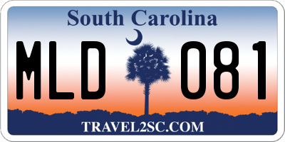SC license plate MLD081