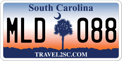 SC license plate MLD088