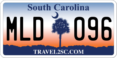 SC license plate MLD096