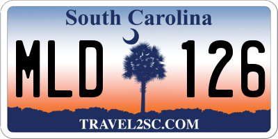 SC license plate MLD126