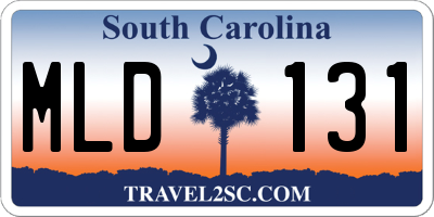 SC license plate MLD131