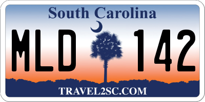 SC license plate MLD142