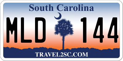SC license plate MLD144
