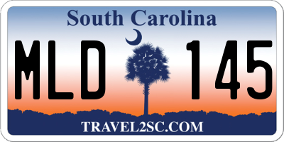 SC license plate MLD145