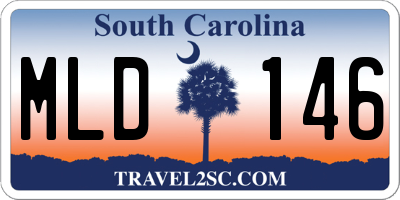 SC license plate MLD146