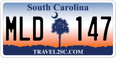 SC license plate MLD147