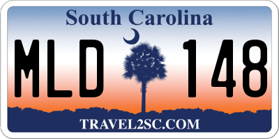 SC license plate MLD148