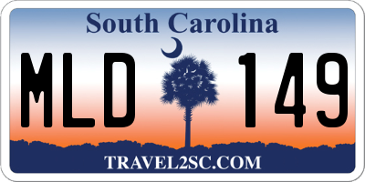 SC license plate MLD149