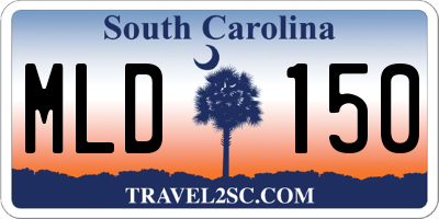 SC license plate MLD150