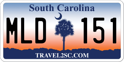 SC license plate MLD151