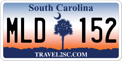 SC license plate MLD152