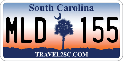 SC license plate MLD155