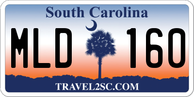 SC license plate MLD160